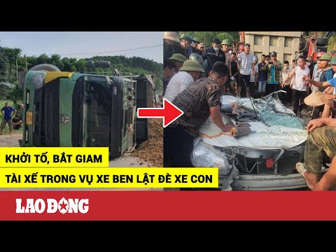 Video Trưa 8/6 | Vụ xe ben lật đè xe con khiến 3 người tử... - youtube