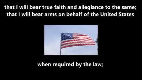 OATH of ALLEGIANCE USA read recite words lyrics citizenship immigration naturalization read along
