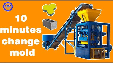 semi-automatic concrete block machine Guinea QT4-24 multi purpose with how to change mold method