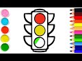 How to draw a traffic light? Как нарисовать светофор? Svetofor chizish| Сурет салып уйрену| drawing