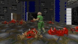 Doom 1993 Game Movie - Part 06 - Central Processing - With Doom Guy Weapons Skins