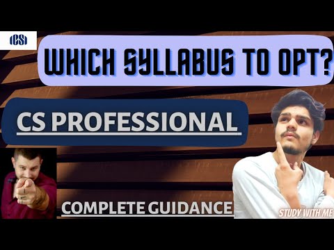 which syllabus to opt 😱🤔🤯| CS PROFESSIONAL 2023 |#cs #csexecutive #icsi ...
