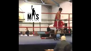 Wait for it.....DEVASTATING KNOCKOUT!  Masood Abdullah #TeamMas Queensbury Promotions/Frank Warren