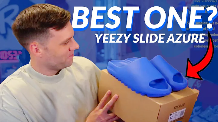 FINALLY ARRIVED!! Yeezy Slide Azure Unboxing