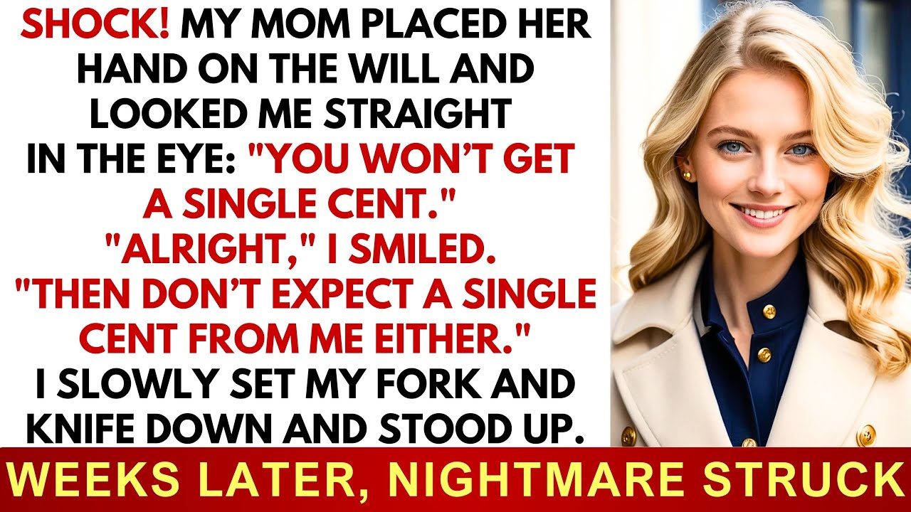 SHOCKING! Parents Invited Me Over Just to Say Their Will Leaves Everything to My Siblings..