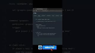 How to make Grappling Hook in Minecraft | Skript Tutorial #shorts #trendingshorts #viral