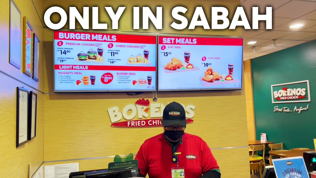 FAST FOOD MADE IN SABAH Borenos Fried Chicken ! BEST FAST FOOD IN