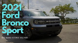 2021 Ford Bronco Sport Big Bend Iconic Silver Interior and Exterior Walkaround/Review [4K]