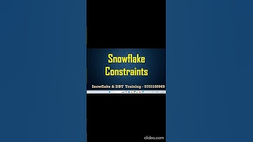 Snowflake Constraints #snowflaketraining #constraints #snowflakevideos@praveenkumarbommisetty6093
