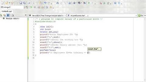 c program to compute salary of a particular month