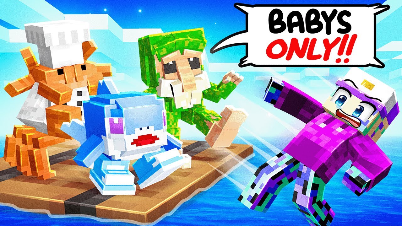 LOCKED on ONE RAFT with BRAINROT BABYS!