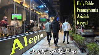 Aleppo (Syria), Night Walk & City Sounds, 4K | حلب, سوريا