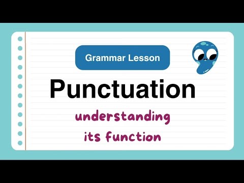 PUNCTUATION | English Grammar | How to use punctuation correctly - YouTube