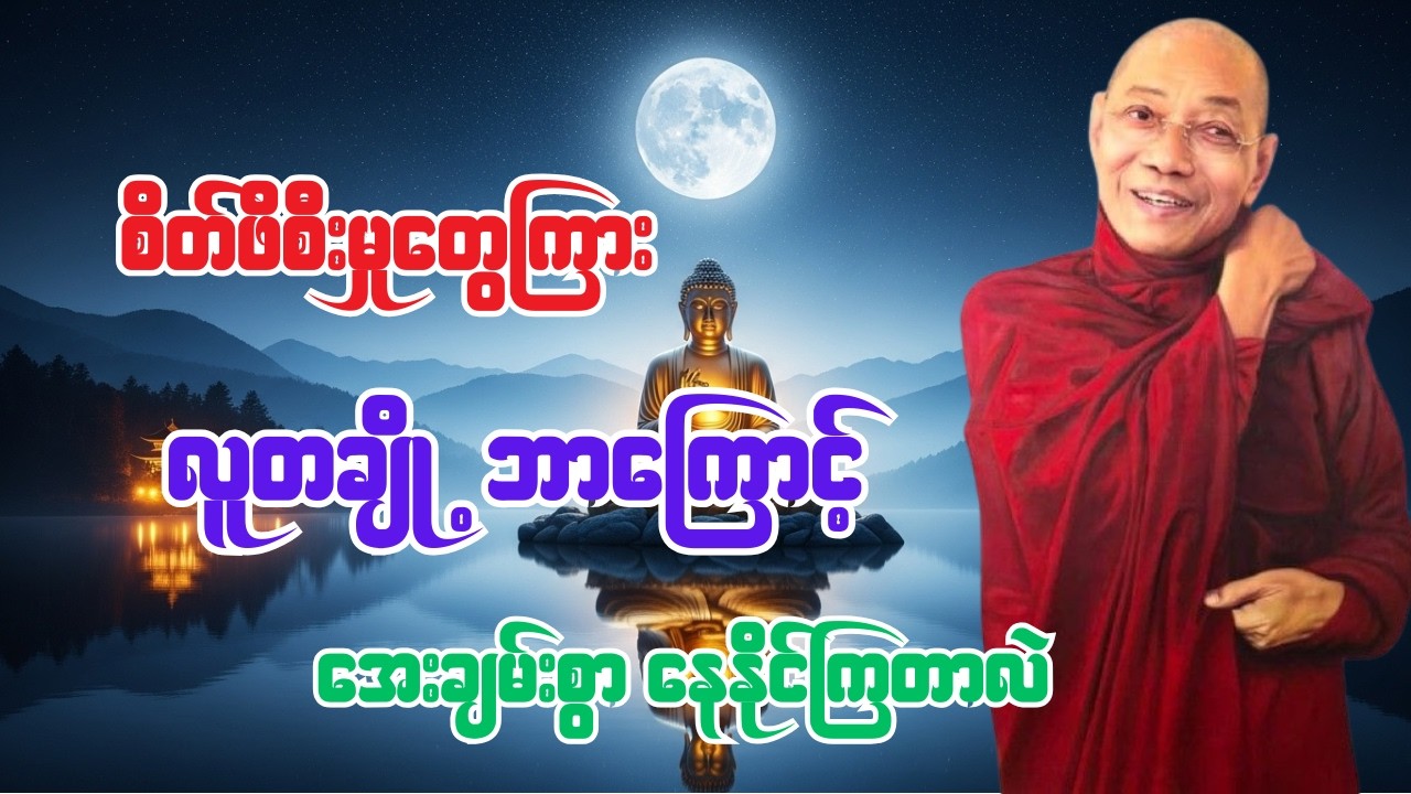 စိတ်ဖိစီးမှုတွေကြား လူတချို့ ဘာကြောင့် အေးချမ်းစွာ နေနိုင်ကြတာ #buddha #တရားတော် #ပါချုပ်ဆရာတေ