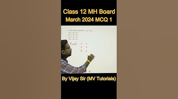 Class 12 Maths March 2024 PYQs Maharashtra Board MCQ 1  #class12mathsmvtutorials #shorts