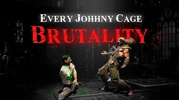 Every Johnny Cage Brutality in MK1...