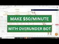 Make 50minute with overunder bot  binary binarycom deriv