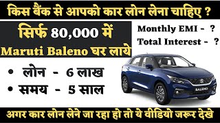 80K Downpayment par Maruti Baleno घर लाये | Car Loan Interest Rate | Explained in Hindi |