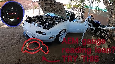 How to fix AEM gauge reading full lean | 93 mazda miata 1.6L on Megasquirt