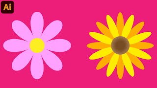 How to Draw Flowers - Adobe Illustrator Tutorial screenshot 3