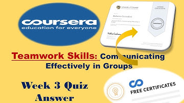 Teamwork skills quiz answers coursera | Teamwork skills week 3 assessment answer