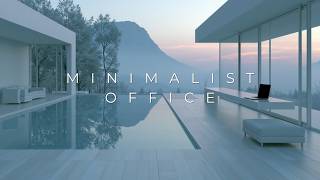 Minimalist Office - Futuristic Villa Office Design For Billionaire Deep Work Productivity