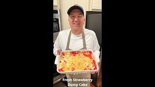 Fresh Strawberry Dump Cake | Easiest cake to make for strawberry season