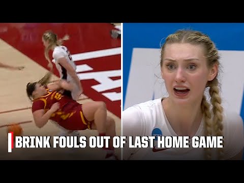 Cameron Brink FOULS OUT of her last home game with Stanford | NCAA Tournament