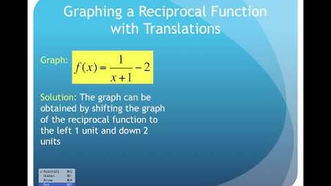 3.5 Intro to Rational Functions