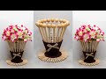 DIY Bamboo Sticks Flower Vase Ideas | Vas Bunga dari Bambu Tusuk Sate