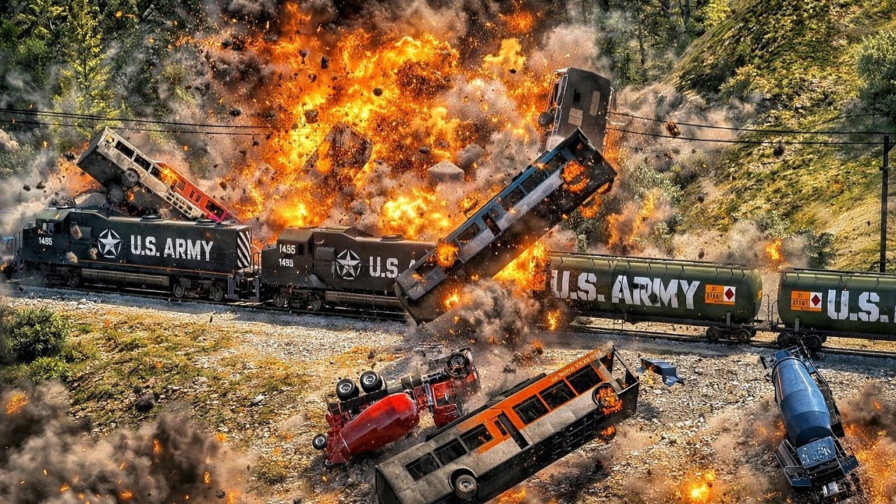 Never Try to Stop This U.S.Army Train in GTA 5 💥😱 