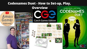 Codenames Duet - overview, preview, teaser, coming soon how to setup, play and review AmassGames CGE