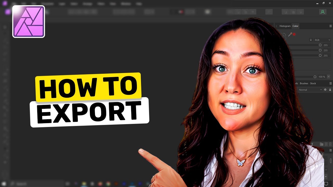 How to export in Affinity Photo - YouTube