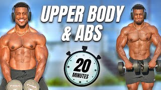 EXPLOSIVE 20 Minute UPPER BODY & ABS WORKOUT | Ashton Hall