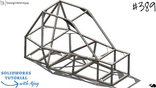 StepbyStep Tutorial: Designing a Baja Roll Cage Frame with SolidWorks @DesignWithAjay#solidworks