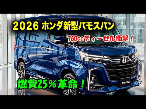 2026 ホンダ新型バモスバン新登場、760cc i-VTECディーゼル搭載