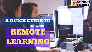 A QUICK GUIDE TO REMOTE LEARNING Remote Learning Quick Reference Guide Ms