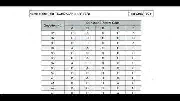 Isro Iprc answer key fitter 2022###