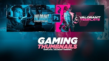 Valorant Gaming Livestream Thumbnail Template | Thumbnail Free PSD |  Valorant thumbnail pack
