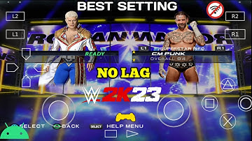 Best Setting For WWE Smackdown Vs. Raw 2K23 PS2 Game For Aether SX2 PS2 Emulator On Android|Gameplay