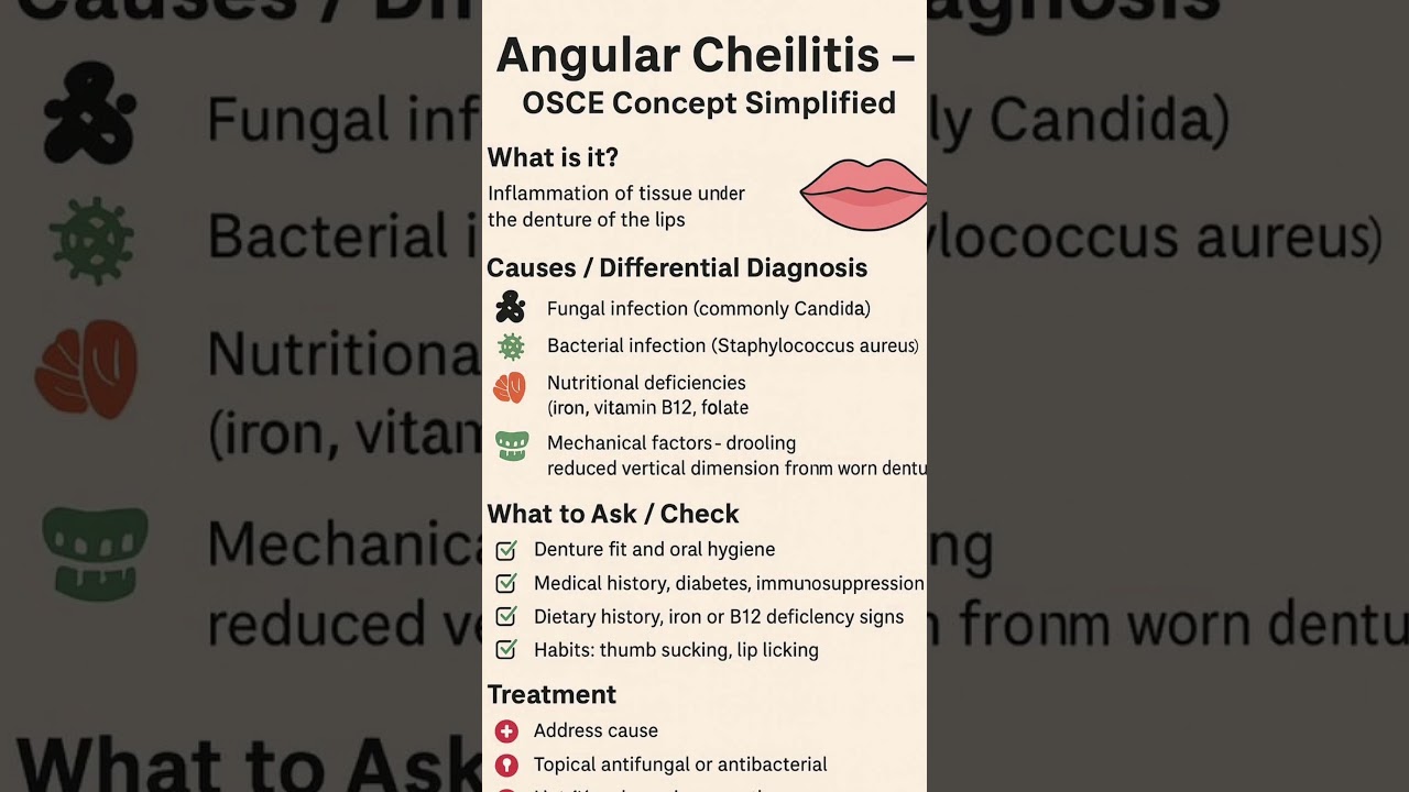 ANGULAR CHEILITIS ! All you need to know! 
