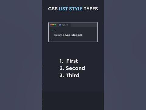 CSS List Properties | List Style Type | css list style type | CSS List ...
