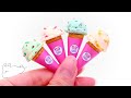 【粘土】サーティーワン風ミニチュアアイスクリームつくってみた。Clay Tutorial DIY Miniature Baskin Robbins Ice Cream