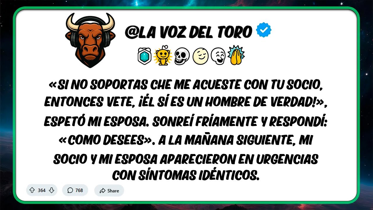 SI NO SOPORTAS QUE ME ACUESTE CON TU SOCIO, ENTONCES VETE, ¡ÉL SÍ ES UN HOMBRE DE VERDAD!