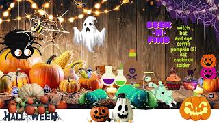 hidden objects can you spot pumpkins ghosts coffins seek and find halloween ambiance + fall 🎃🍂☕🍂🎃 screenshot 1