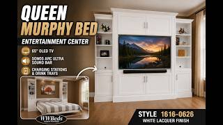 I turned a bed into an entertainment center using a 65" OLED TV and Sonos Soundbar. Style 1616-0626