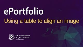 ePortfolio - Text Block - Use a table to align an image