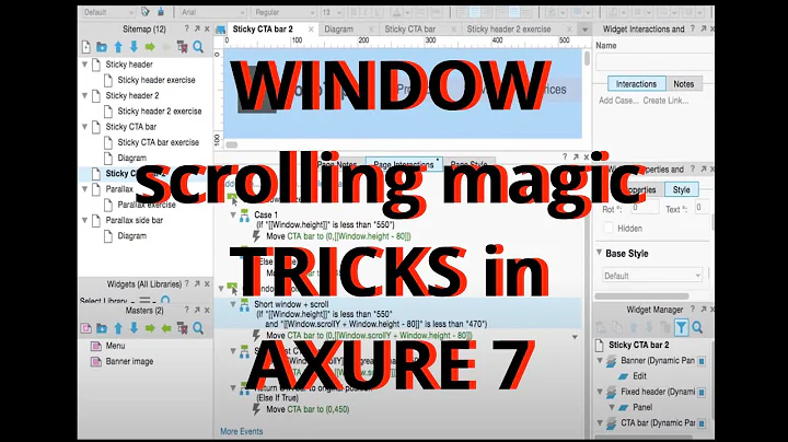 WINDOW scrolling magic TRICKS in AXURE 7 | David F...