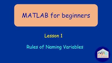 MATLAB Lesson 1   Rules of Naming Variables