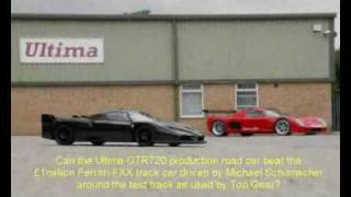 Ultima gtr wipes out schumacher's ferrari fxx top gear lap time - 1
min 9.9 sec 10.7